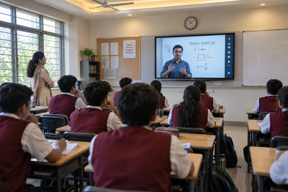 National faculty masterclass streamed live into a classroom